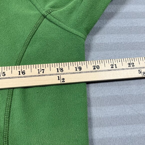 Mountain Hardwear Pullover Womens Large Green Fleece Quarter Zip Neck Hiking - Picture 4 of 6